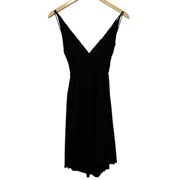 Alice + Olivia Silk Sleeveless Black Midi Dress Cross Back Women's‎ Size XS EUC - Picture 1 of 9
